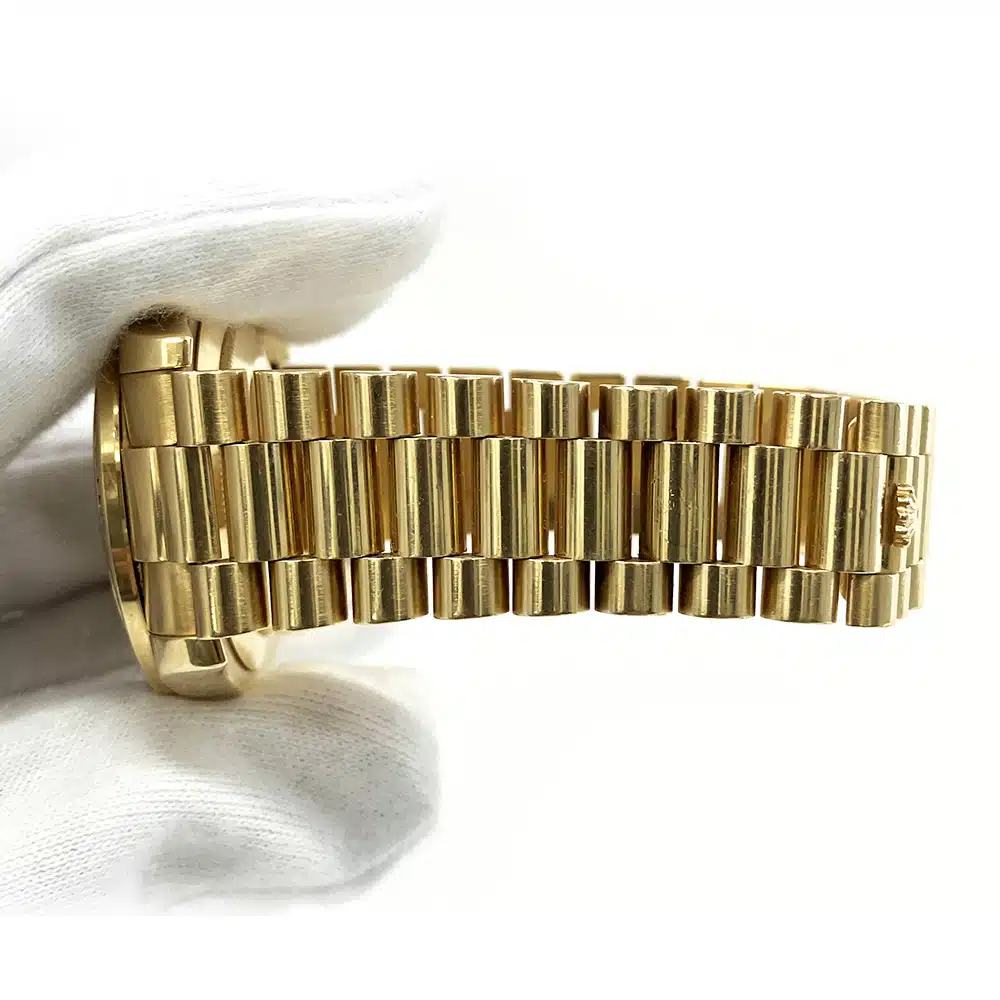 Rolex Day-Date II 218398BR 41mm Yellow Gold with Champagne Diamond Dial Watch – image 7