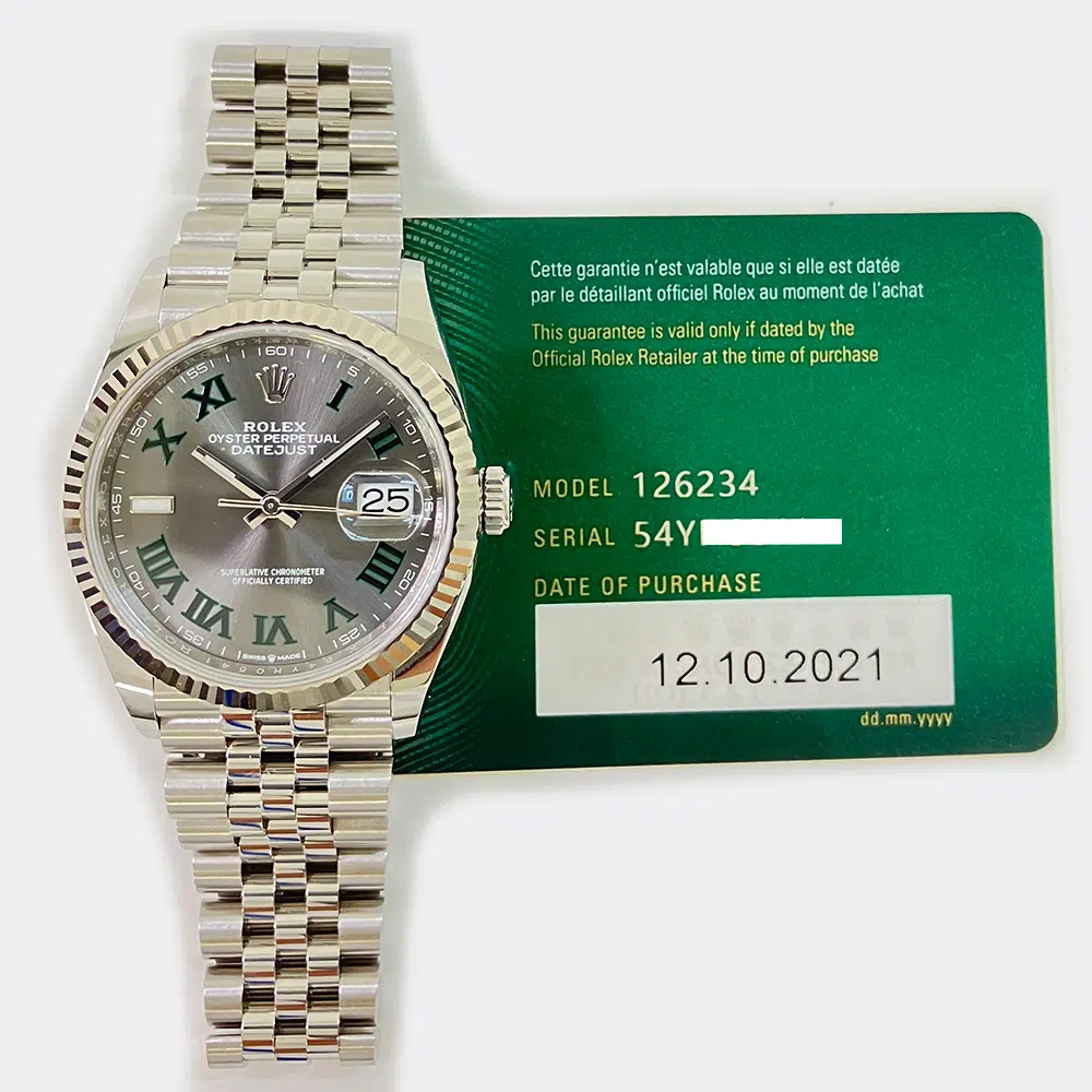 Rolex Datejust 36mm 126234 White Gold/Steel Jubilee Watch Wimbledon Roman Dial 2021 – image 2
