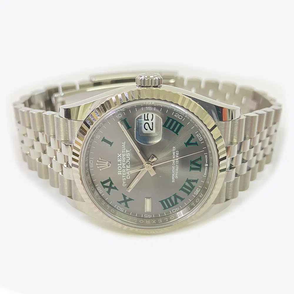 Rolex Datejust 36mm 126234 White Gold/Steel Jubilee Watch Wimbledon Roman Dial 2021 – image 4