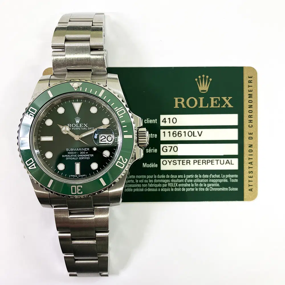 Rolex Submariner Date 116610LV Stainless Steel 40mm with HULK Green Dial Watch – image 3