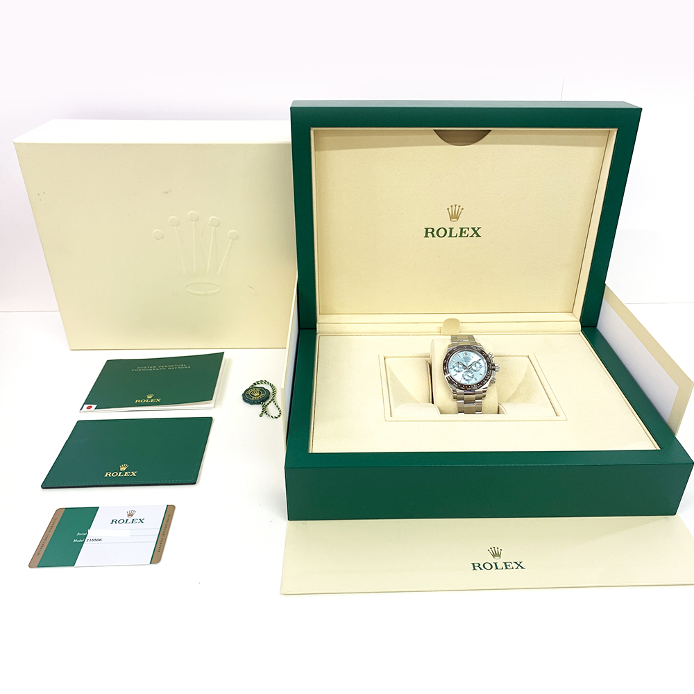 Rolex Daytona 116506A 40mm Ice Blue Baguette Diamond Platinum Watch 2020