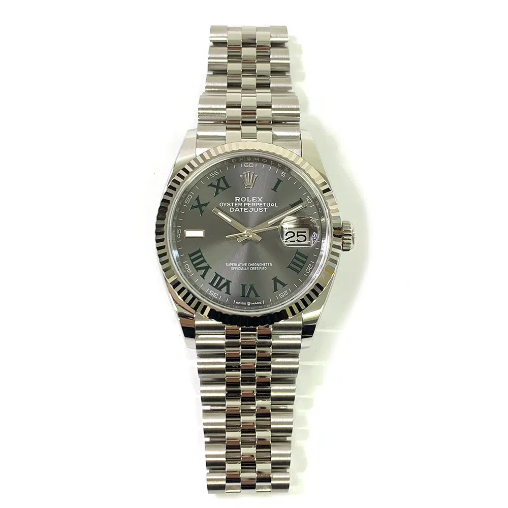 Rolex Datejust 36mm 126234-0045 Wimbledon Roman Dial Stainless Steel Jubilee Fluted Bezel Watch 2024 – image 2