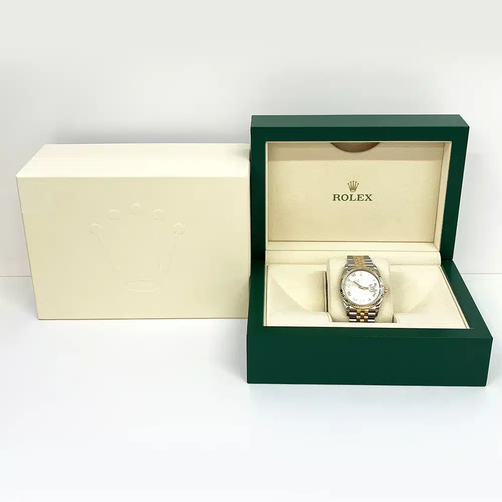 Rolex Datejust 36 Certified 126233 Jubilee Stainless Steel/Yellow Gold with Silver VI & IX Diamond Dial Watch – image 6