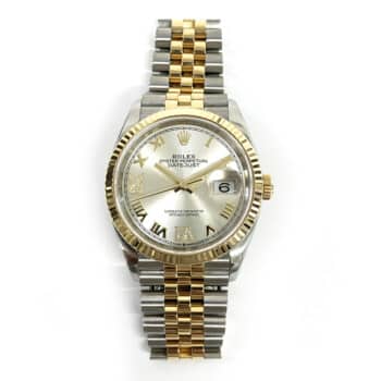 Rolex Datejust 36 Certified 126233 Jubilee Stainless Steel/Yellow Gold with Silver VI & IX Diamond Dial Watch