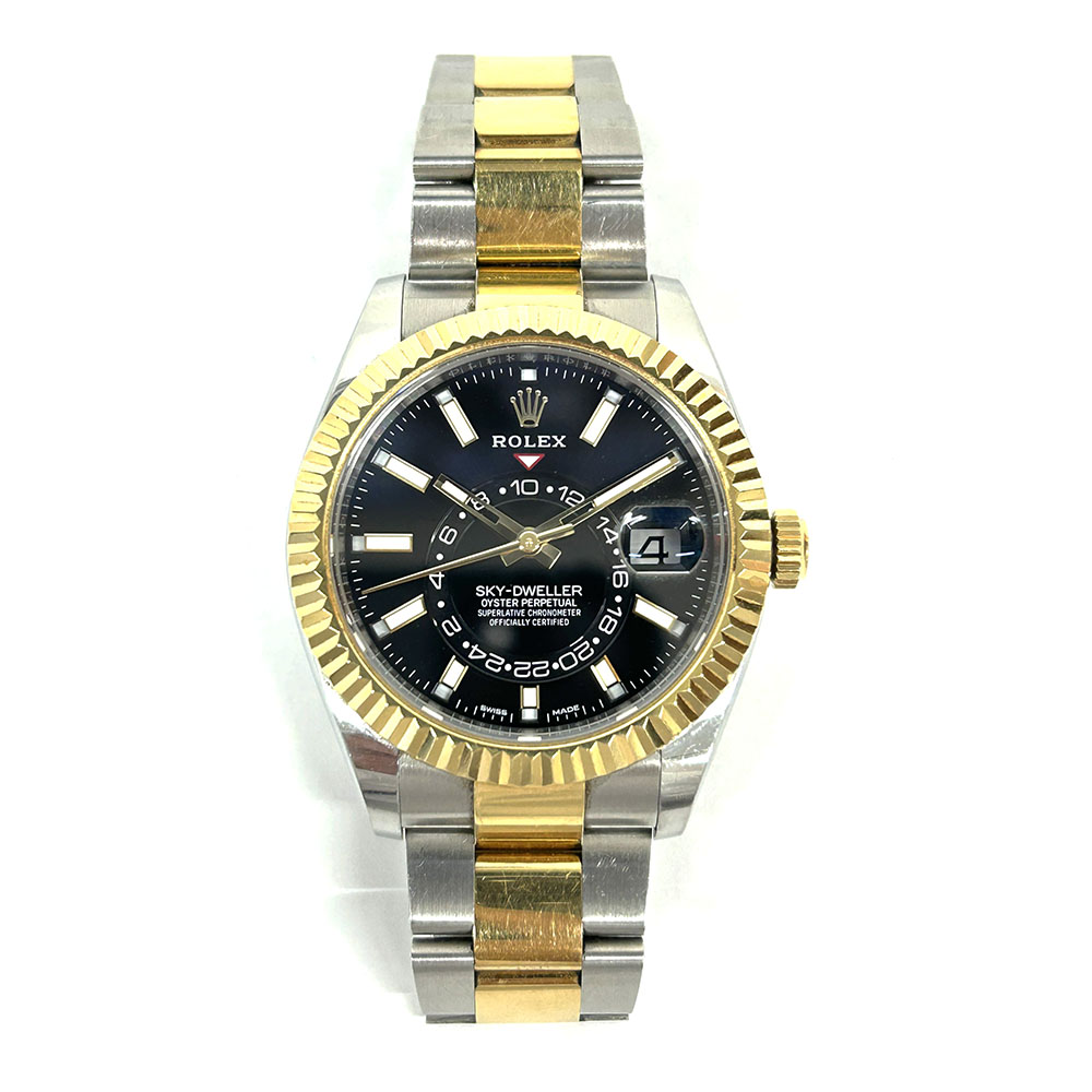 Rolex Sky-Dweller 42mm Oyster 326933 Stainless Steel/Yellow Gold with Black Dial Men's Watch 2019