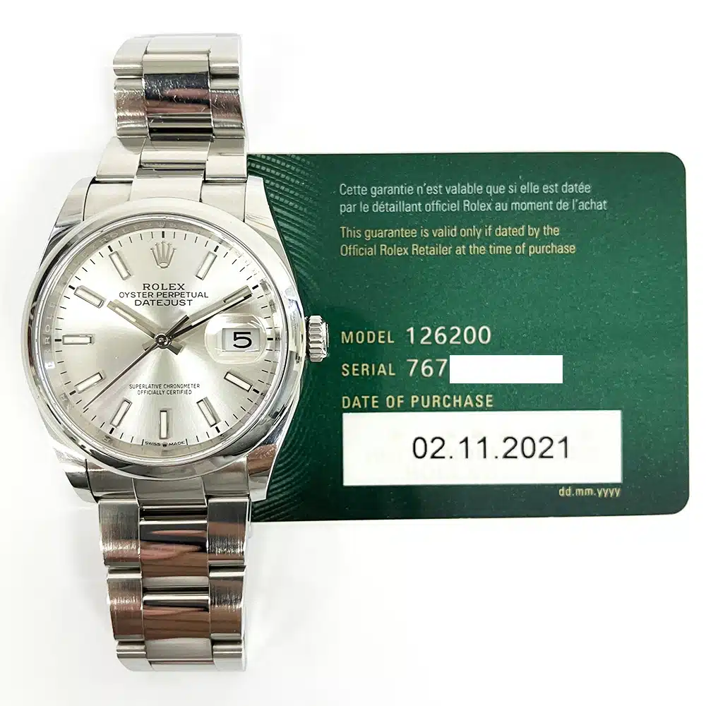 Rolex Steel Datejust 36 Watch 126200 Domed Bezel Silver Index Dial Oyster Bracelet 2021 – image 2