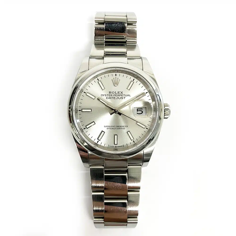 Rolex Steel Datejust 36 Watch 126200 Domed Bezel Silver Index Dial Oyster Bracelet 2021 – image 3