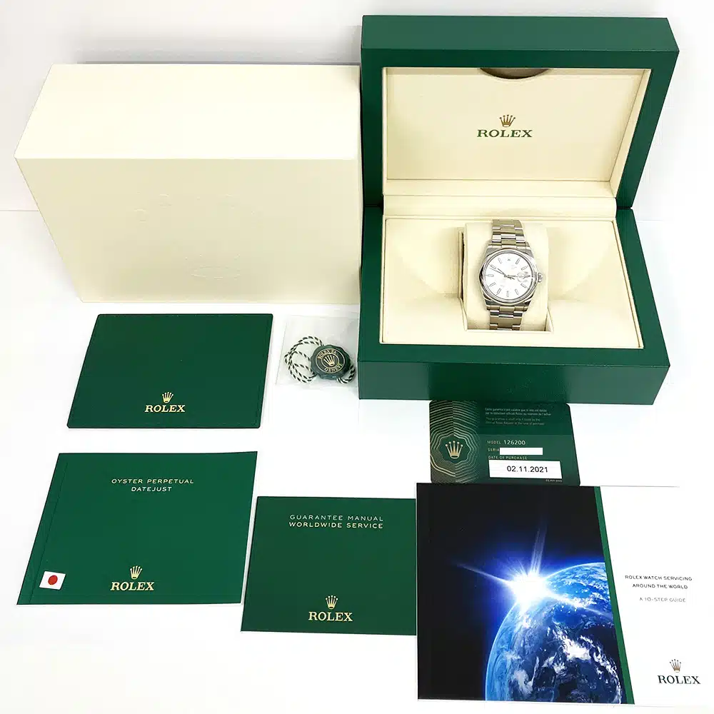 Rolex Steel Datejust 36 Watch 126200 Domed Bezel Silver Index Dial Oyster Bracelet 2021 – image 8