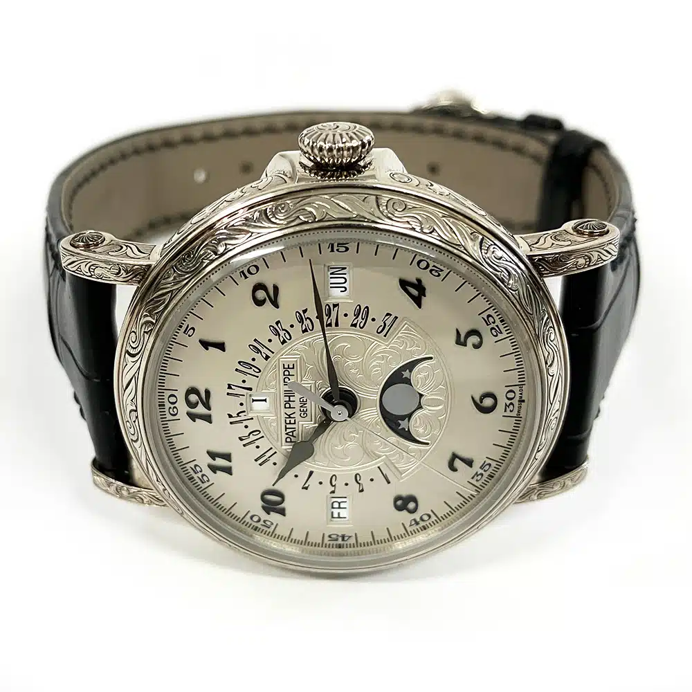Patek Philippe Perpetual Calendar 5160/500G-001 38mm White Gold With Black Leather Watch 2018 – image 4