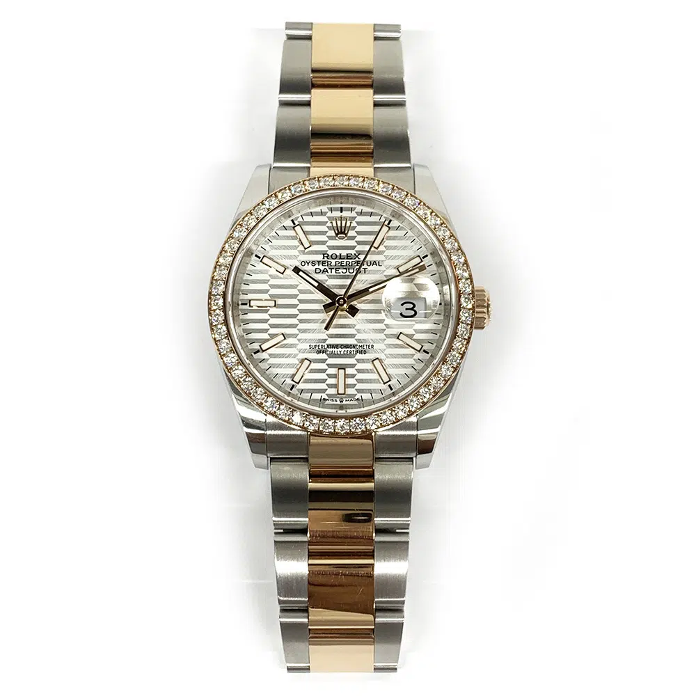Rolex Datejust 36 Stainless Steel Rose Gold Silver Fluted Dial 126281RBR 2022 – image 3