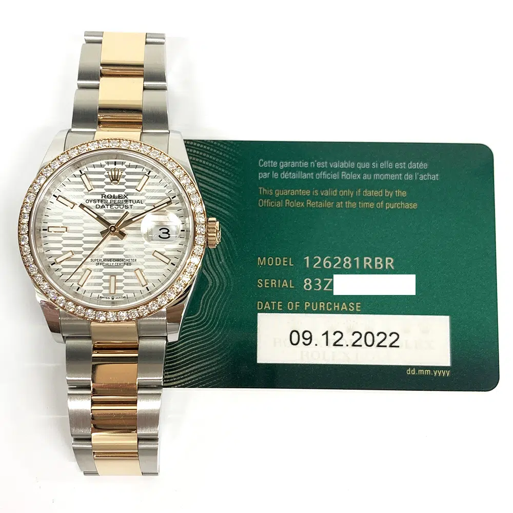 Rolex Datejust 36 Stainless Steel Rose Gold Silver Fluted Dial 126281RBR 2022 – image 2