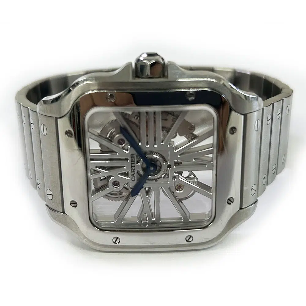 Cartier Santos Skeleton WHSA0007 Stainless Steel Watch 2018 – image 3