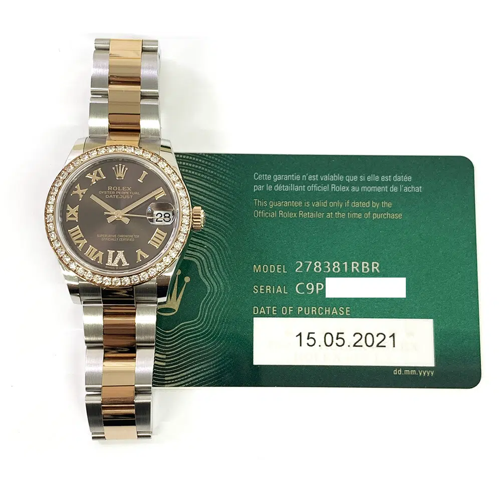 Rolex Datejust 278381RBR 31mm Stainless Steel/Rose Gold with Chocolate Dial Watch 2021 – image 2