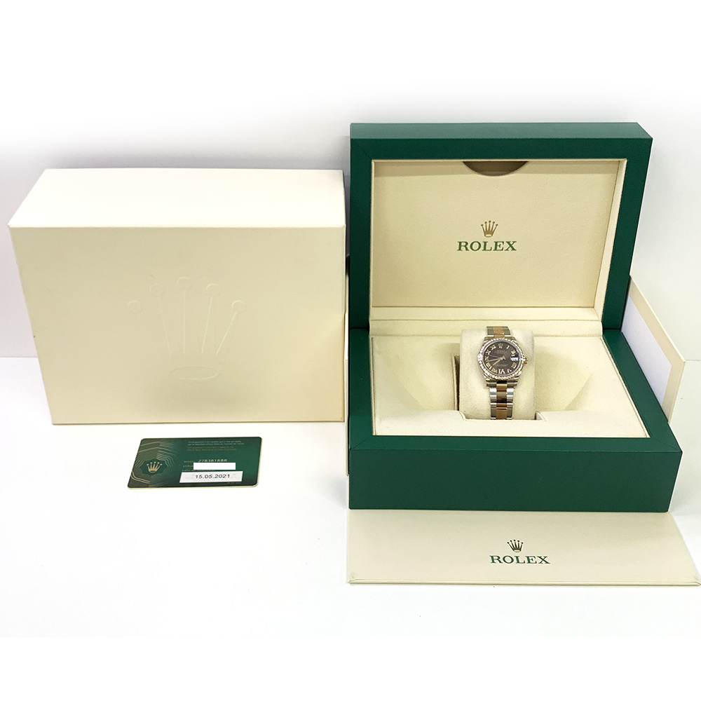 Rolex Datejust 278381RBR 31mm Stainless Steel/Rose Gold with Chocolate Dial Watch 2021