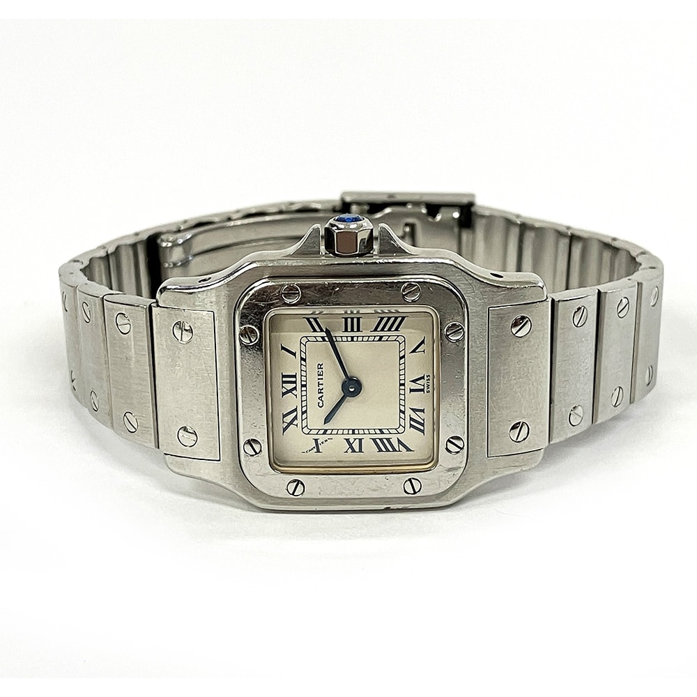 Cartier Santos Galbée 34.8mm Stainless Steel with Silver Dial Watch