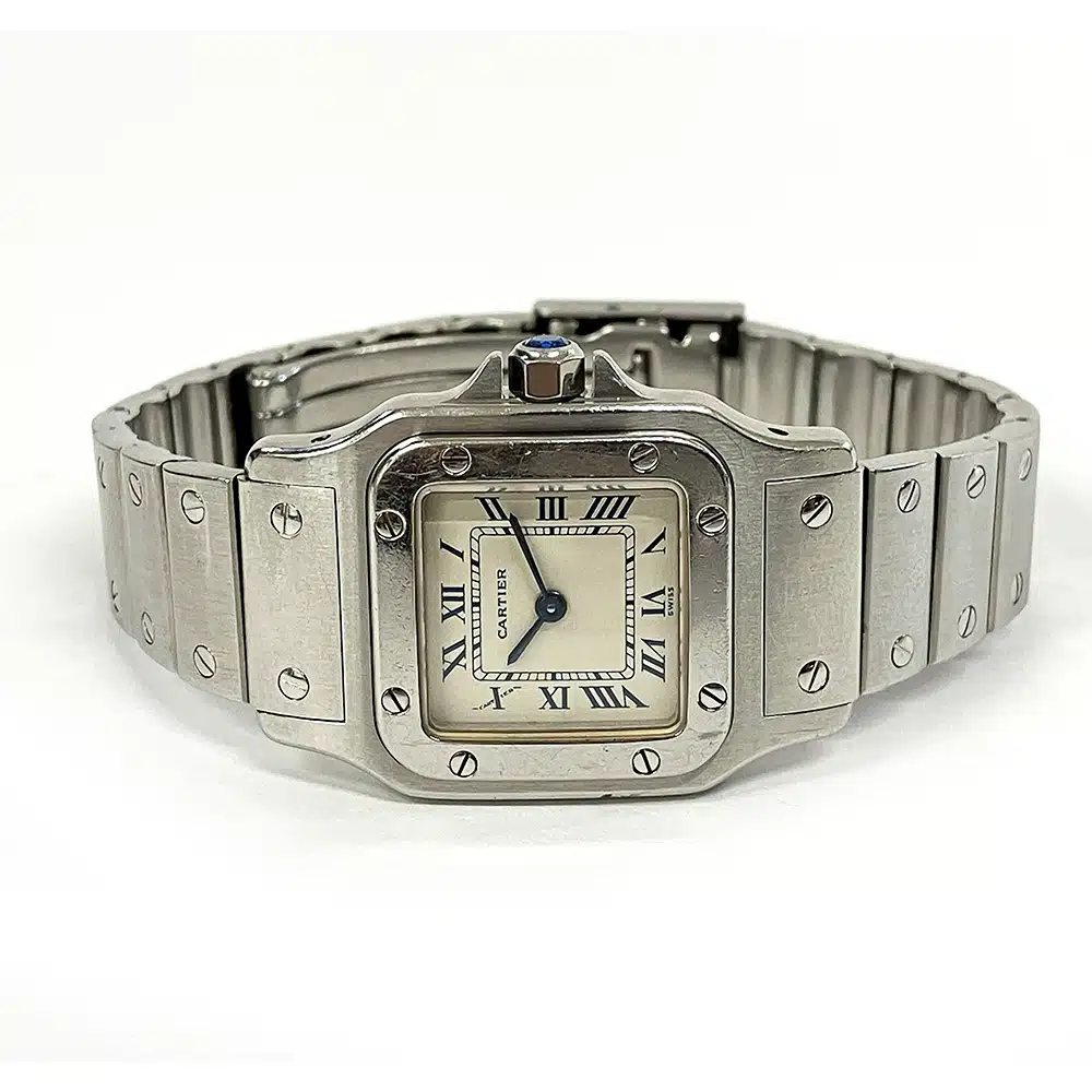 Cartier Santos Galbée 34.8mm Stainless Steel with Silver Dial Watch – image 4