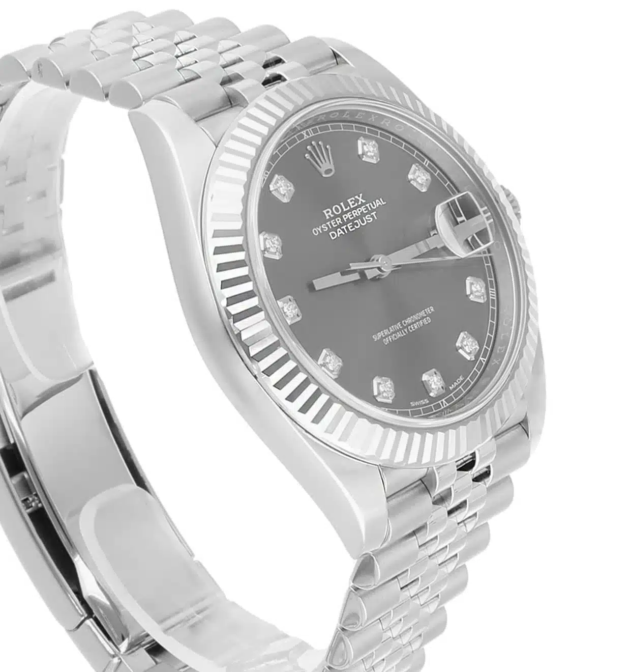 Rolex Datejust 41mm 126334 Rhodium/Grey Diamond Dial Jubilee Bracelet Complete – image 5