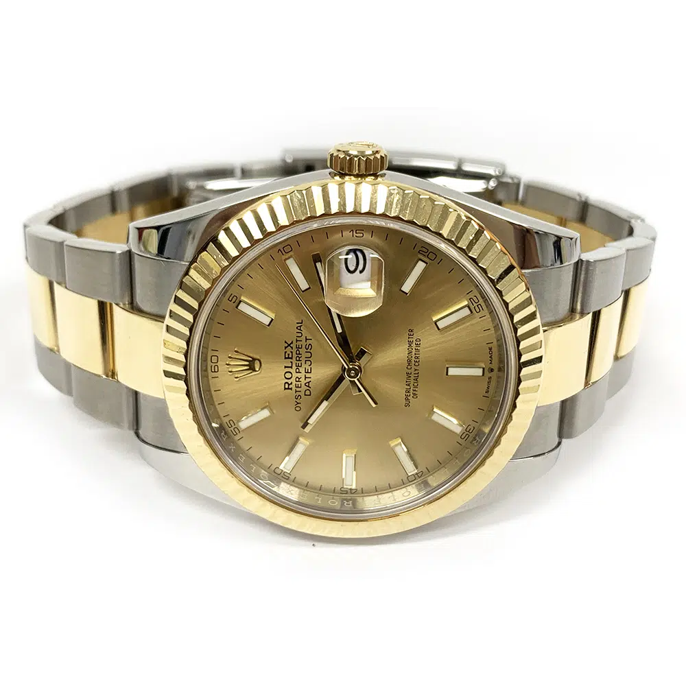 Rolex Datejust 41mm 126333 Two Tone Champagne Index Dial Oyster Band 2019 – image 3