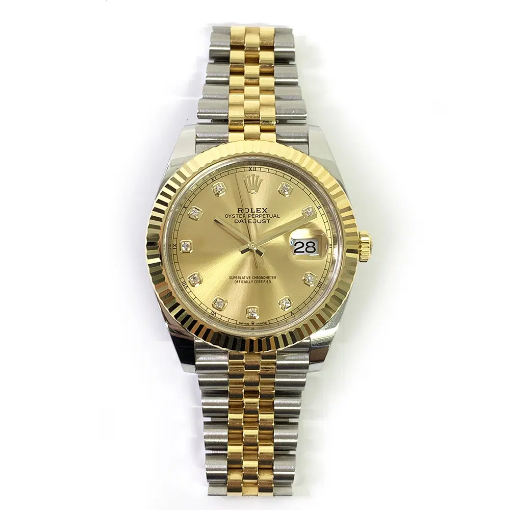 Rolex Datejust 41 Steel & Gold 126333  Champagne Diamond Dial Jubilee Watch 2022 – image 2