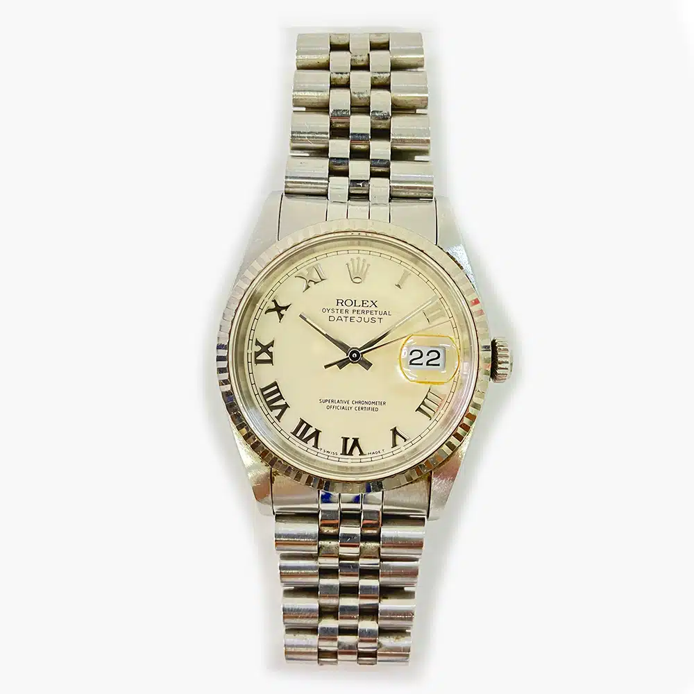 Rolex Datejust 36 Jubilee 16234 Stainless Steel with White Roman Dial Watch 1993 – image 3