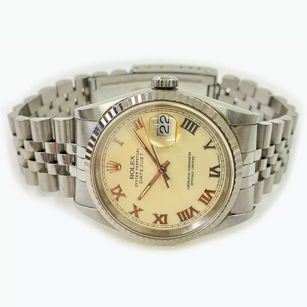 Rolex Datejust 36 Jubilee 16234 Stainless Steel with White Roman Dial Watch 1993 – image 4