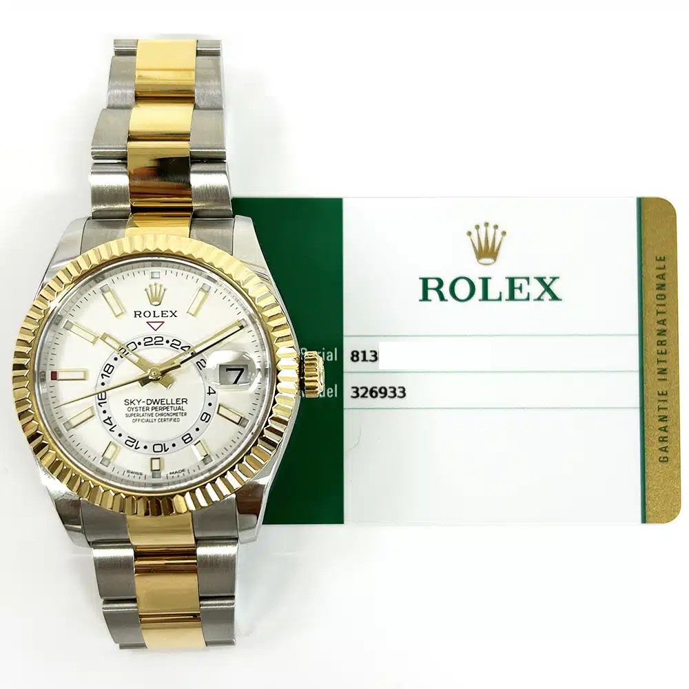 Rolex Sky-Dweller 326933 42mm Oyster Yellow Gold and Stainless Steel with White Dial Watch 2019 – image 2