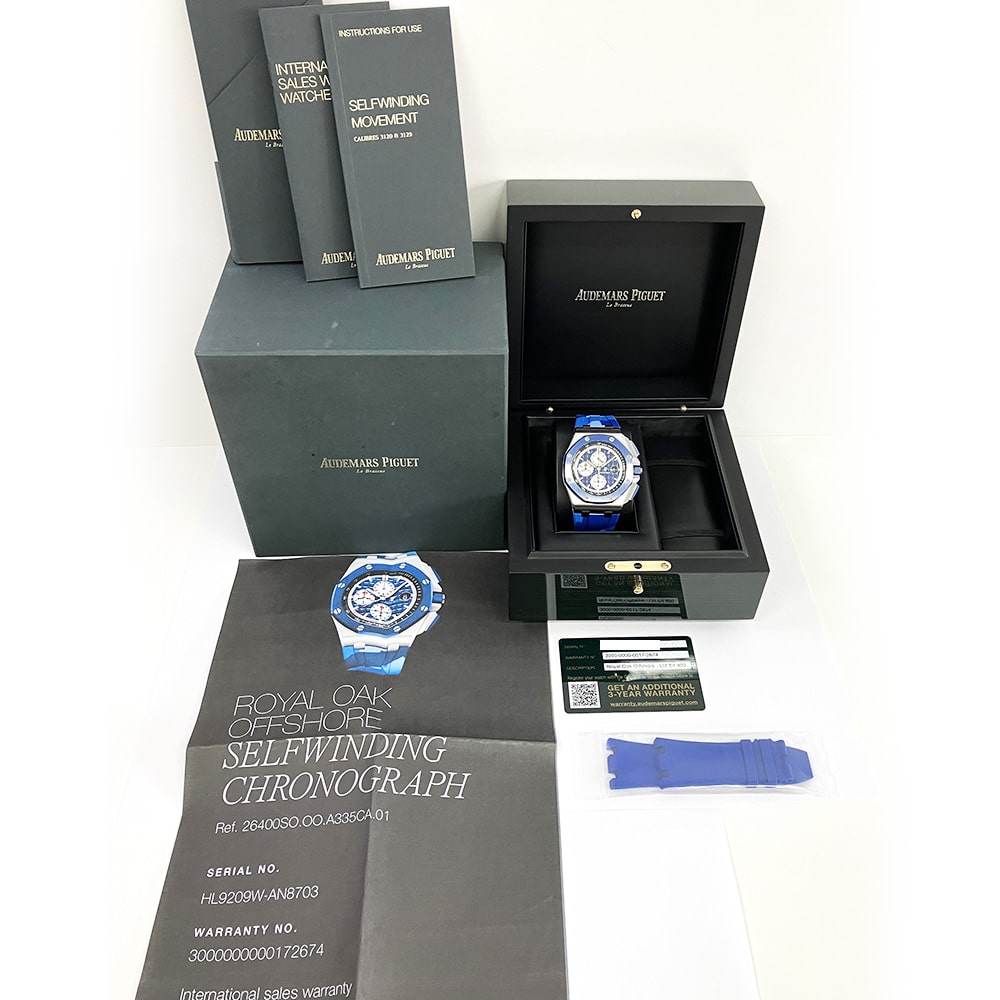 Audemars Piguet Royal Oak Offshore Chronograph 26400SO.OO.A335CA.01 44mm Stainless Steel with Blue Dial Watch 2019