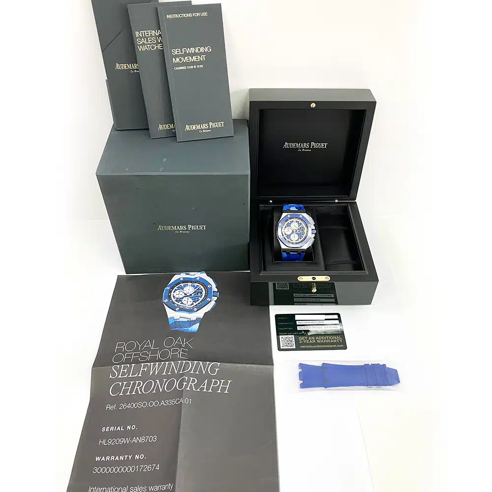 Audemars Piguet Royal Oak Offshore Chronograph 26400SO.OO.A335CA.01 44mm Stainless Steel with Blue Dial Watch 2019 – image 9