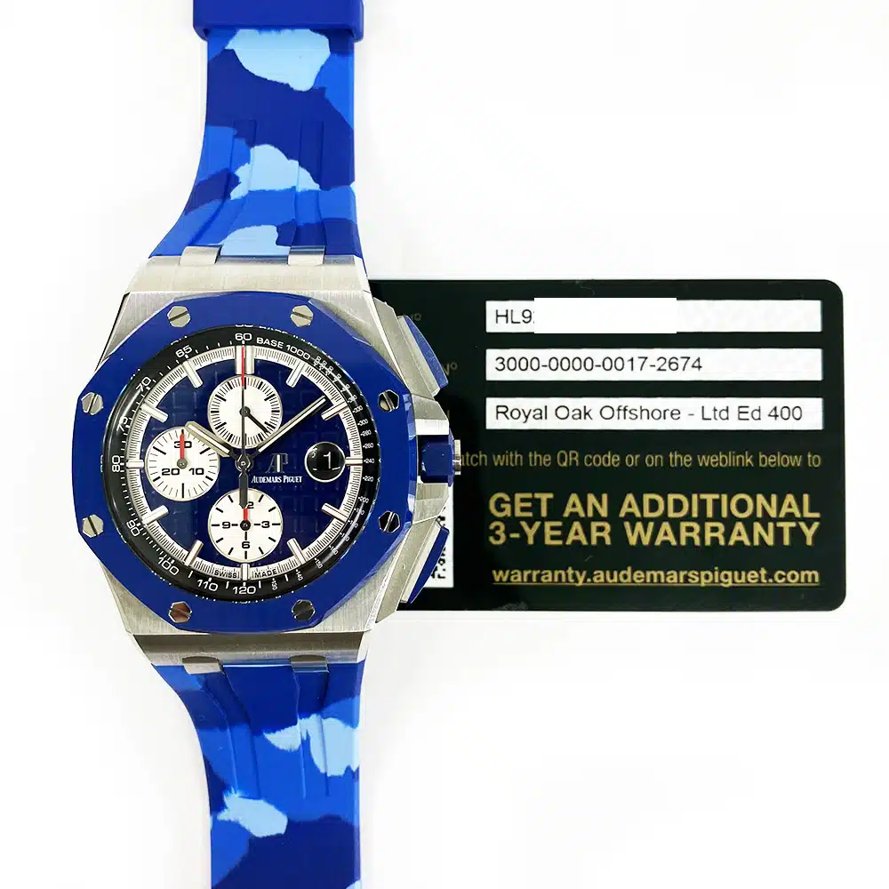 Audemars Piguet Royal Oak Offshore Chronograph 26400SO.OO.A335CA.01 44mm Stainless Steel with Blue Dial Watch 2019 – image 2