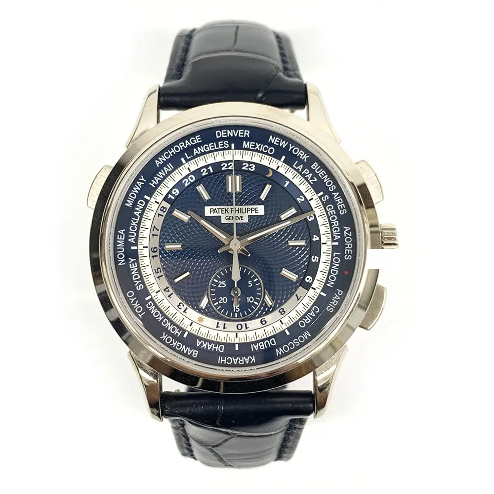 Patek Philippe World Time 5930G-001 39.5mm white gold with Blue Dial Watch – image 3