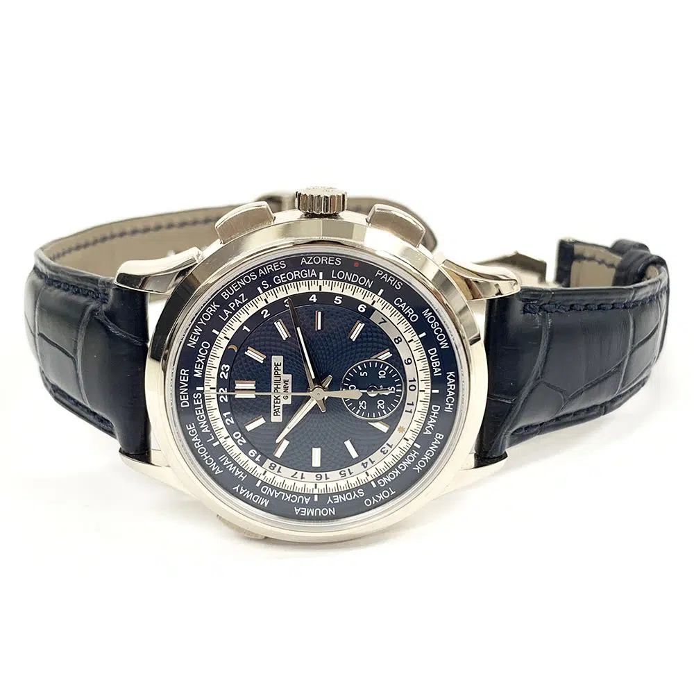 Patek Philippe World Time 5930G-001 39.5mm white gold with Blue Dial Watch – image 4