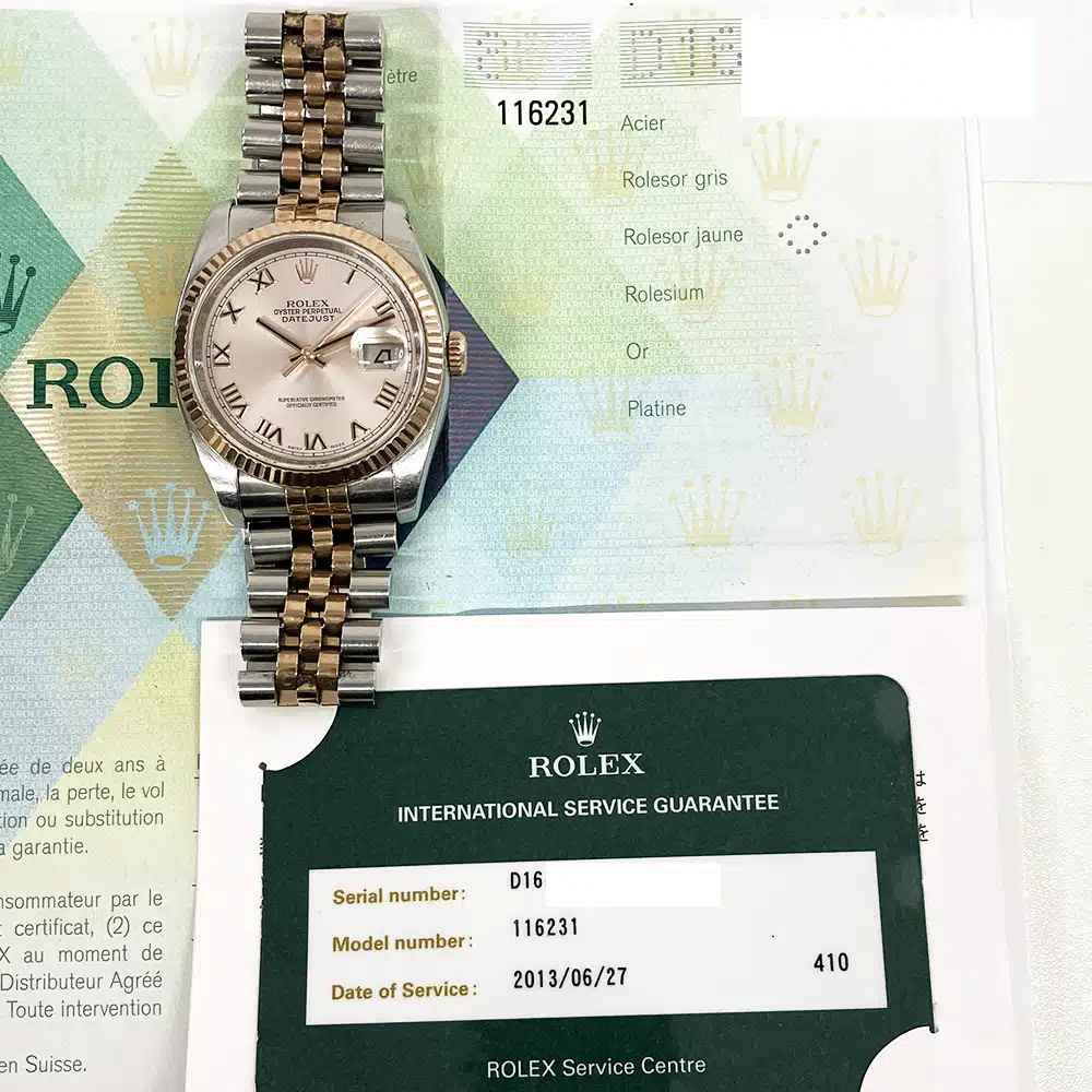 Rolex Datejust 116231-0089 36mm Rose Gold and Stainless Steel with Pink Dial Watch 2005 – image 2