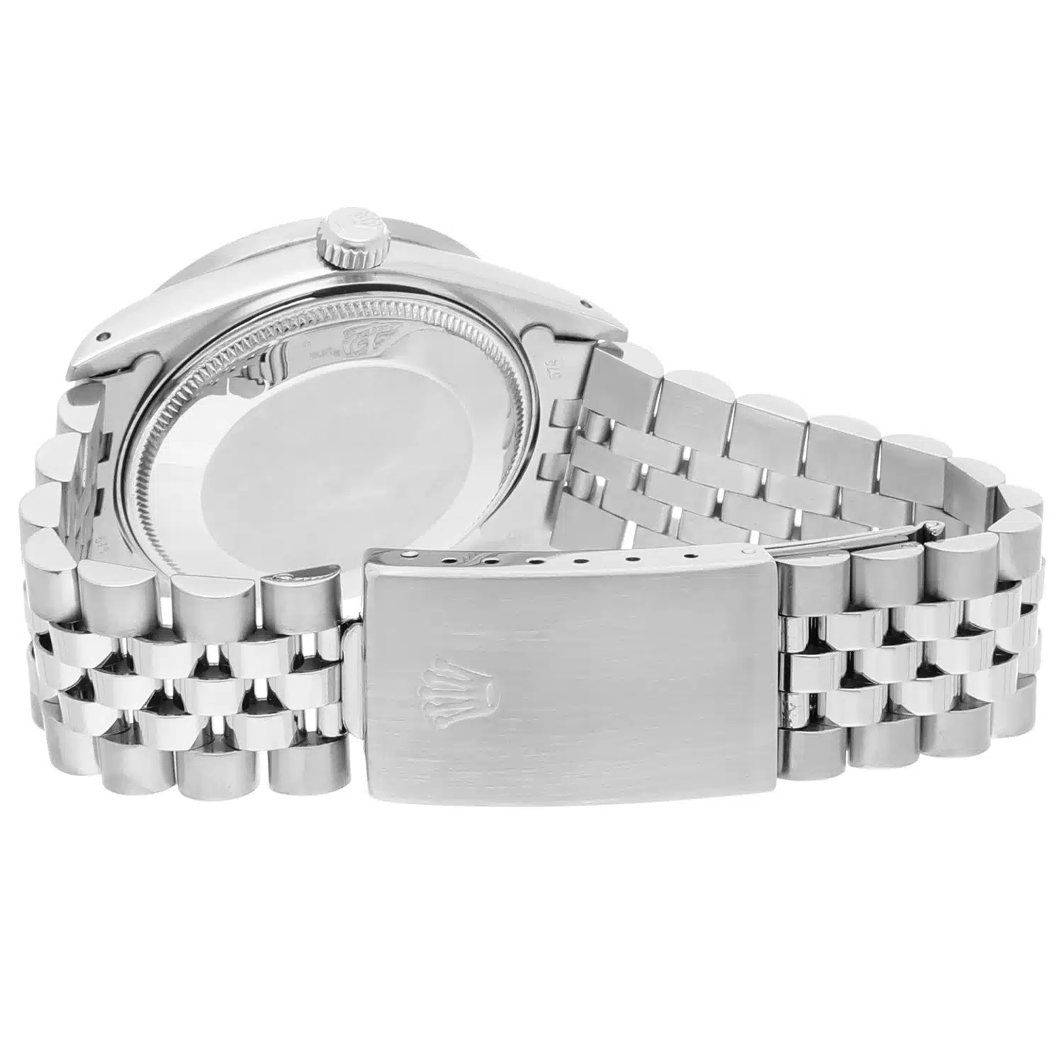 Rolex Oyster Perpetual Date Stainless Steel Watch Jubilee Silver Index Dial 15010 - 1983 – image 6