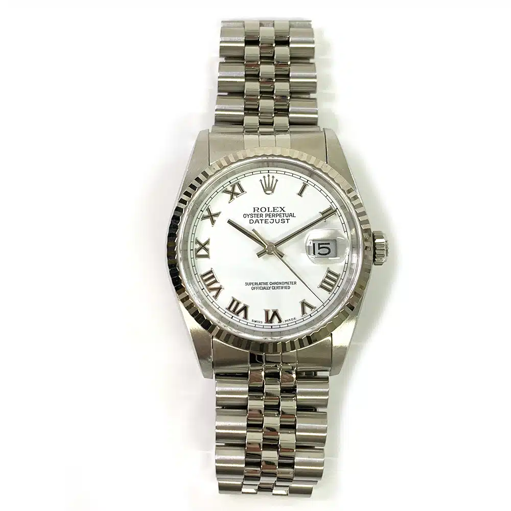 Rolex Datejust 36 16234  Jubilee Stainless Steel with White Roman Dial Watch 2000 – image 3