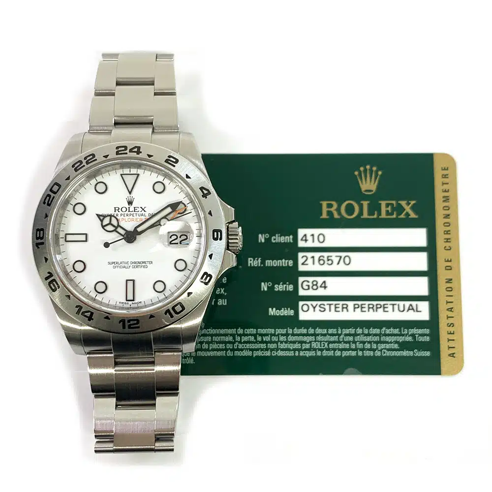 Rolex Explorer II 42mm 216570 Oyster Stainless Steel Watch White Dial 2013 – image 2