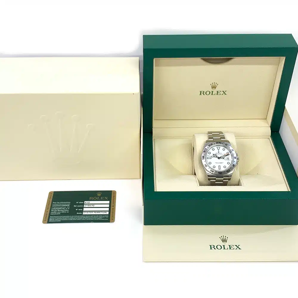 Rolex Explorer II 42mm 216570 Oyster Stainless Steel Watch White Dial 2013 – image 8