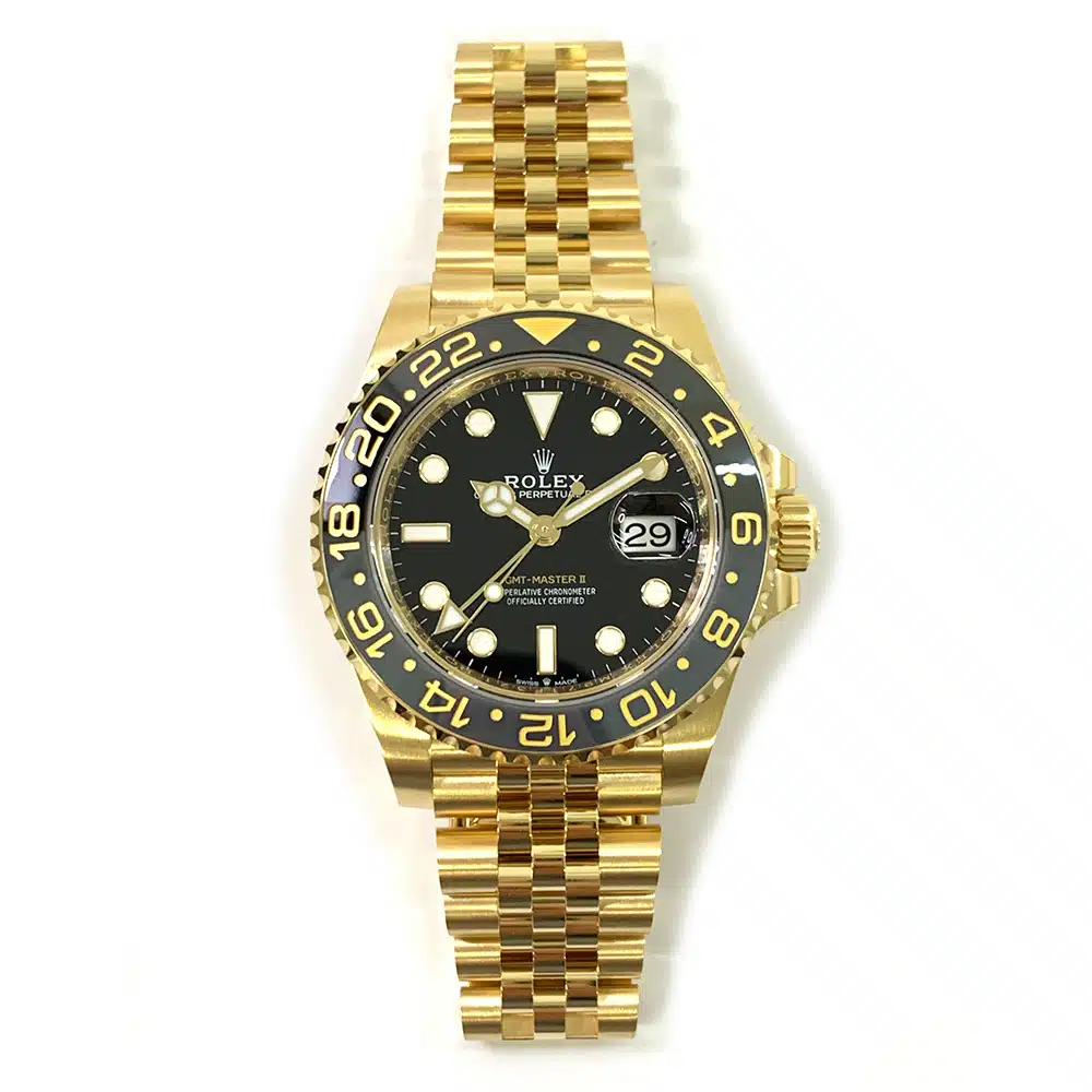 Rolex GMT-Master II 40mm Jubilee 126718GRNR Yellow Gold Watch Black Dial 2024 – image 3