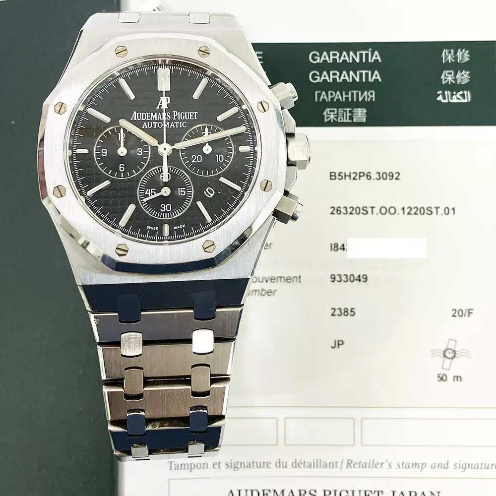 Audemars Piguet Royal Oak Chronograph 26320ST.OO.1220ST.01 41mm Stainless Steel with Black Dial Watch 2015 – image 2