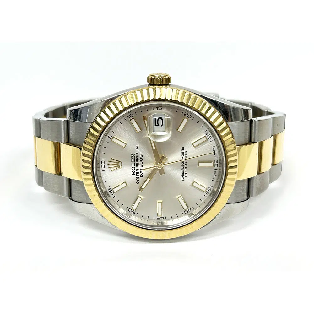 Rolex Datejust 41 Gold & Steel 126333 Silver Index Dial Oyster Watch 2017 – image 3