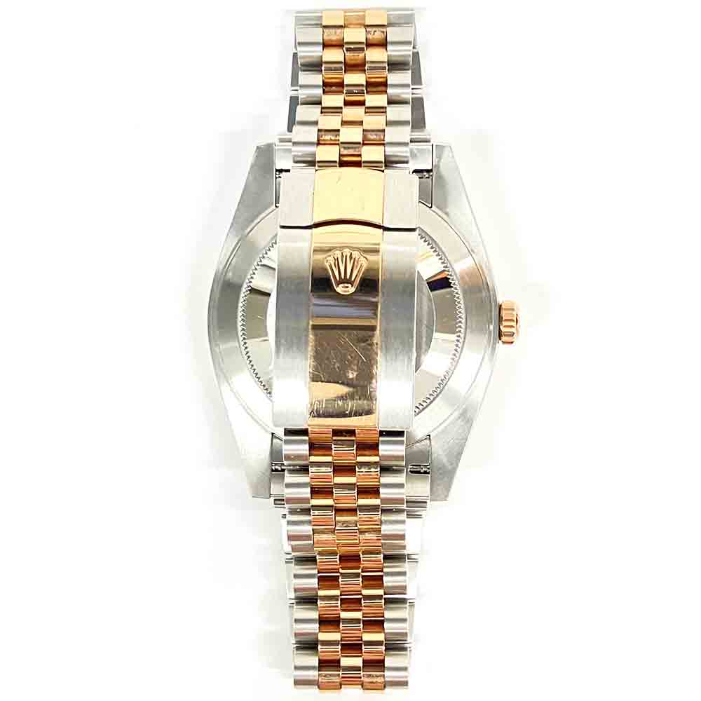 Rolex Datejust Grey Roman Dial 126331 Jubilee Fluted Bezel Stainless Steel and Rose Gold Watch Wimbledon 2021