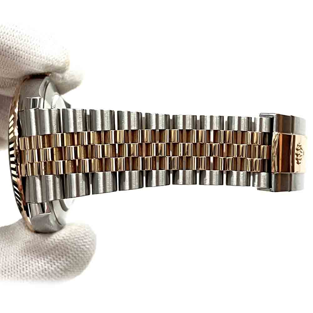 Rolex Datejust Grey Roman Dial 126331 Jubilee Fluted Bezel Stainless Steel and Rose Gold Watch Wimbledon 2021