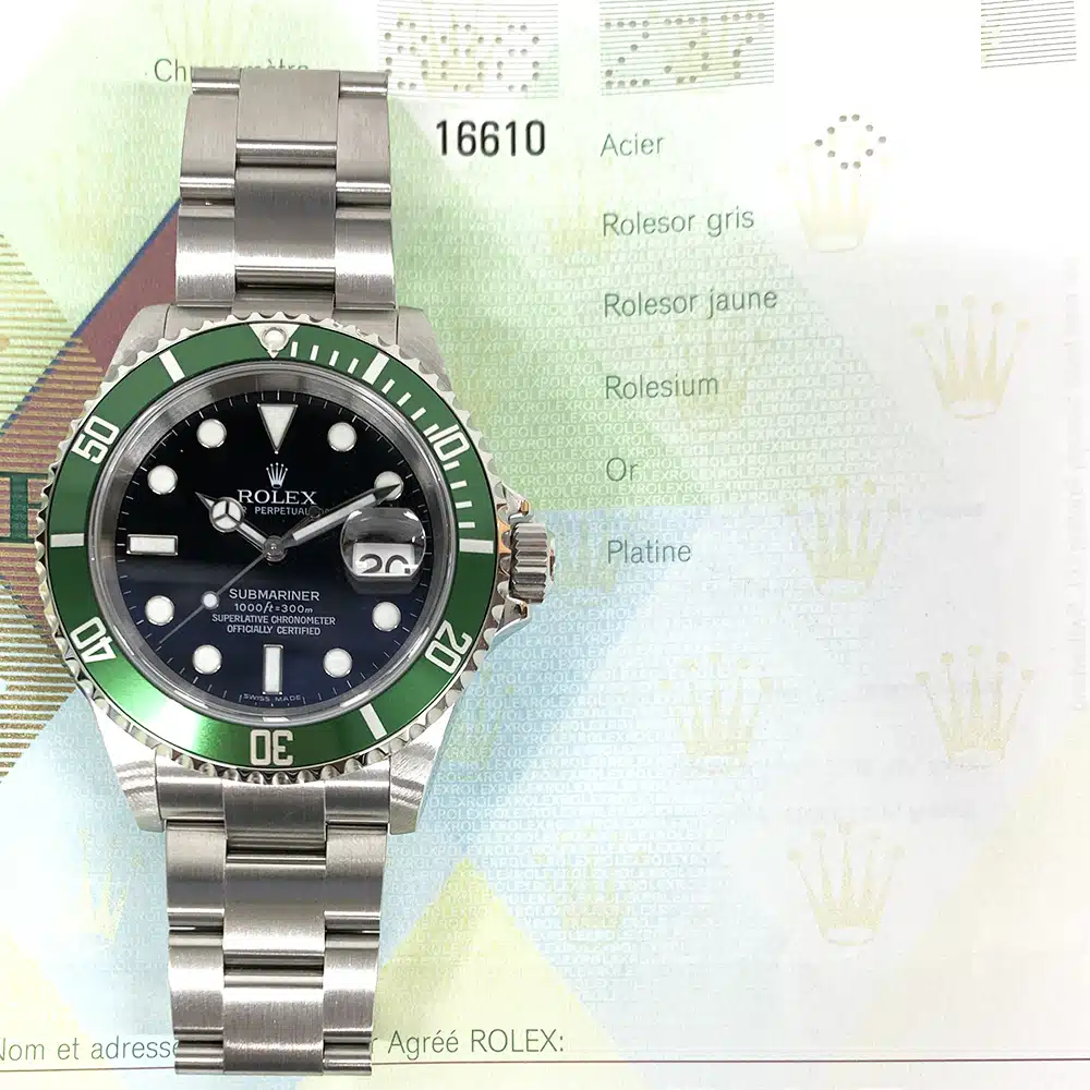 Rolex Submariner “KERMIT” Oyster 40mm 16610LV Stainless Steel Watch Black Dial 2007 – image 2