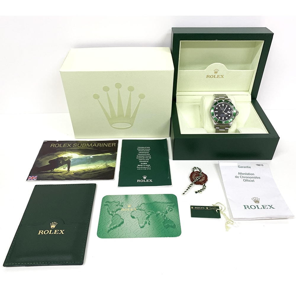 Rolex Submariner "KERMIT" Oyster 40mm 16610LV Stainless Steel Watch Black Dial 2007