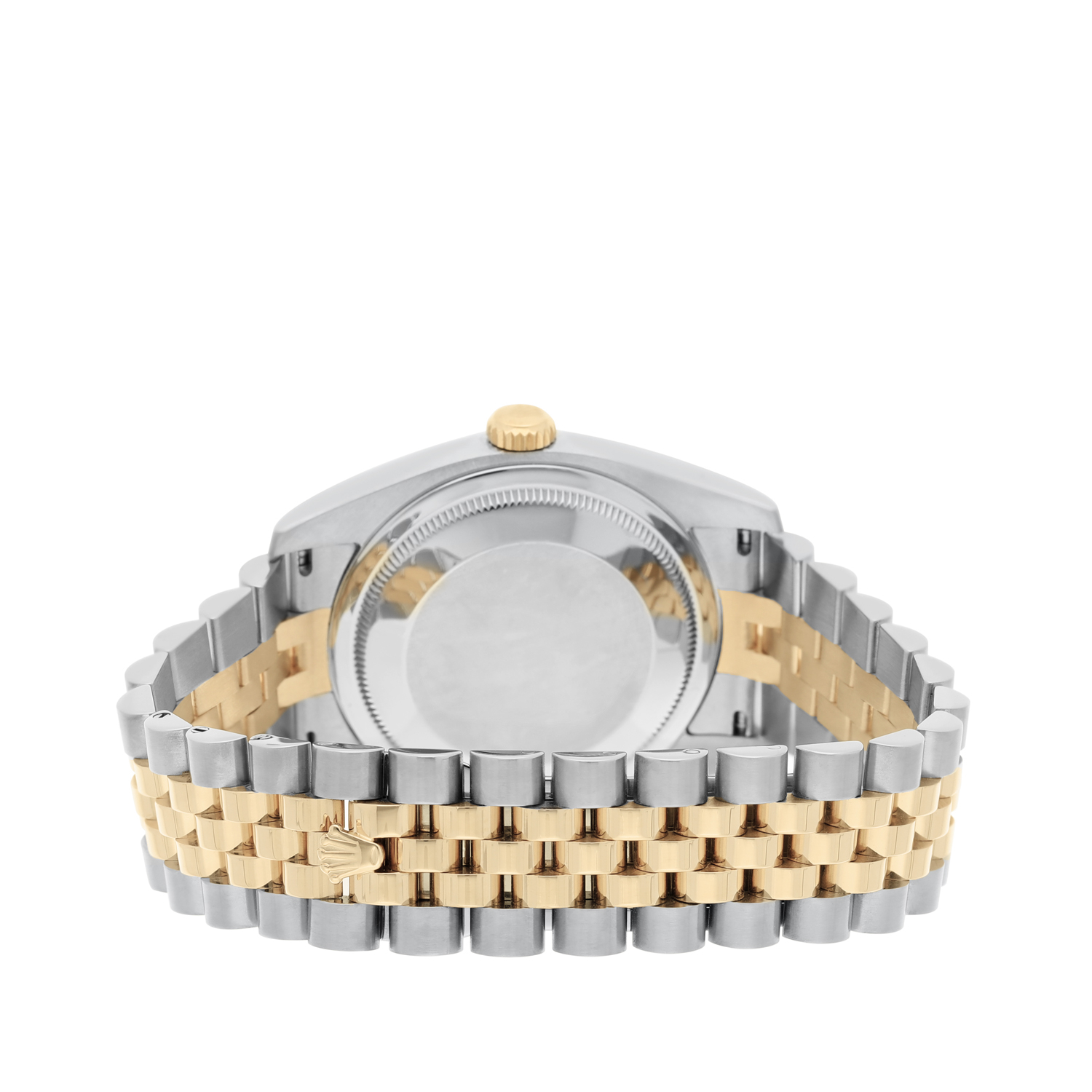 Rolex Datejust 36 Gold and Steel 116233-0151 Watch Champagne Index Dial Jubilee Watch