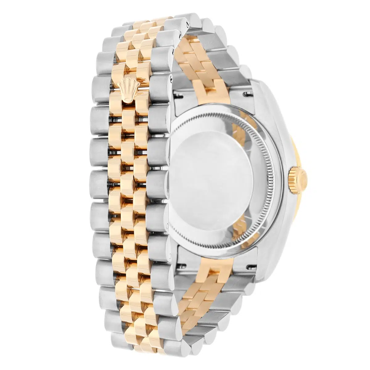 Rolex Datejust 36 Gold/Steel 116233 Diamond Bezel White Roman Dial Jubilee Band Watch – image 7