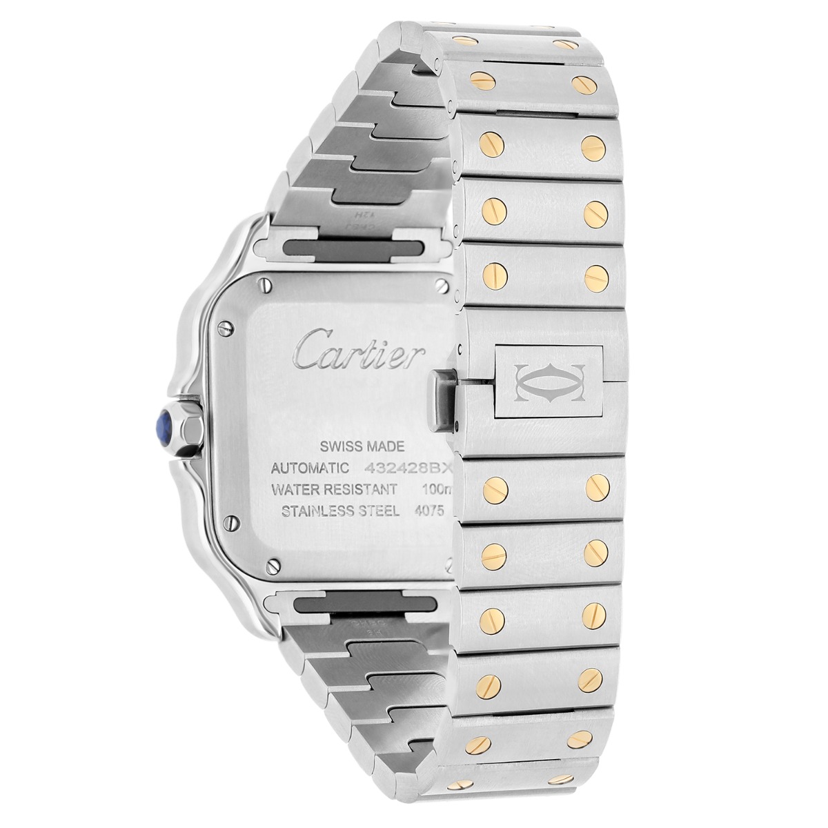 Cartier Santos W2SA0016 Two Tone Yellow Gold Automatic Watch 35mm Mid-Size