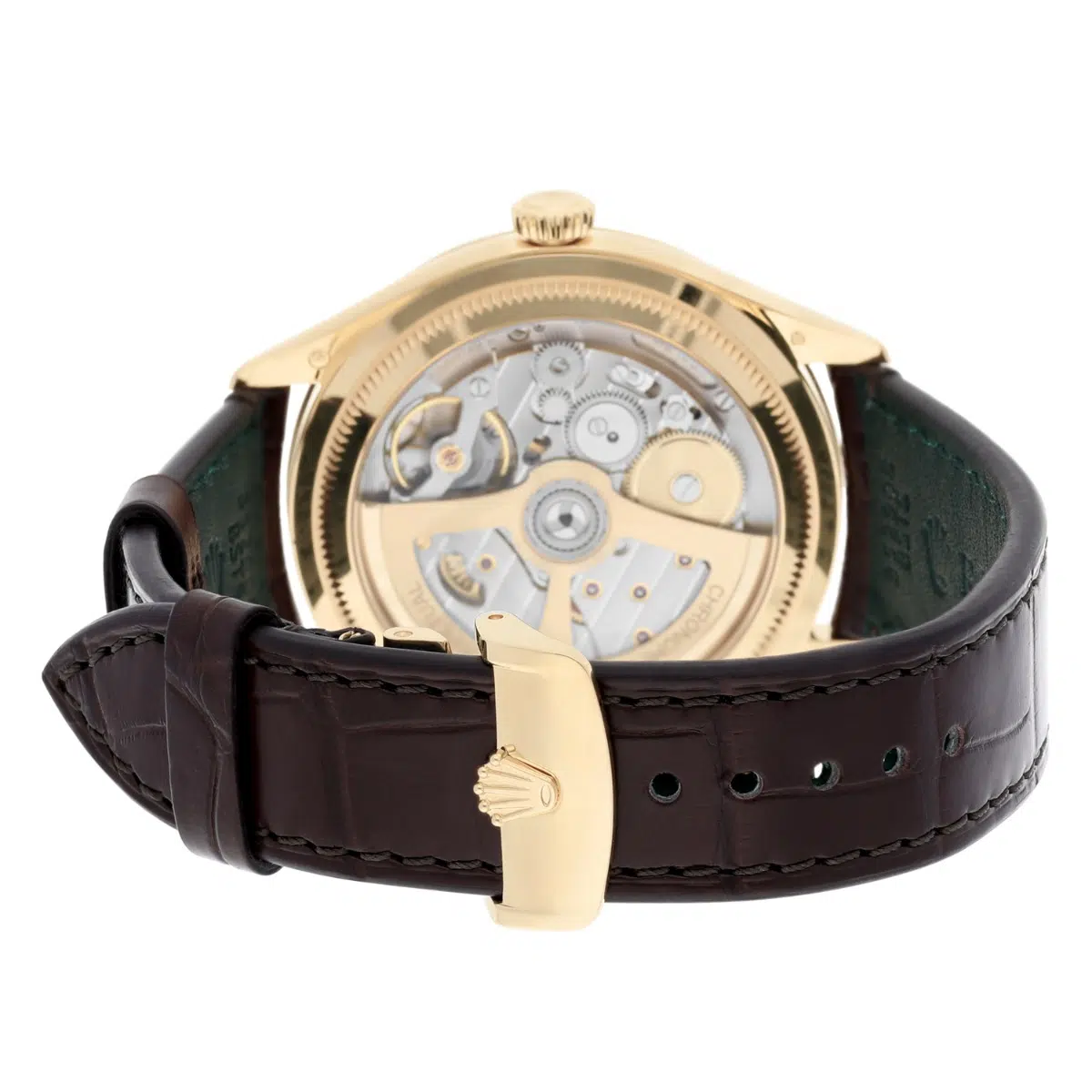 Rolex 1908 White Dial 18K Yellow Gold Watch Leather Strap 52508 Box/ Papers 2024 – image 8