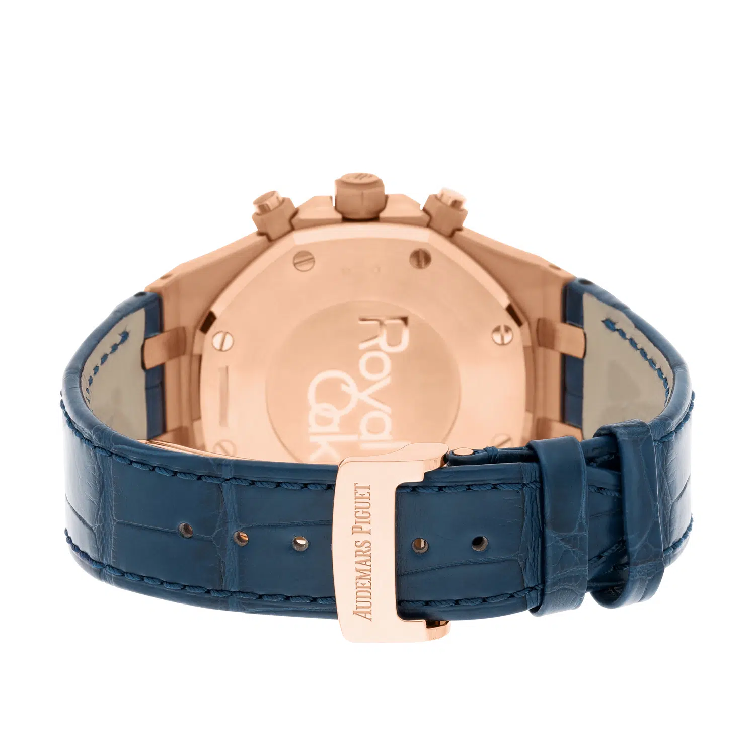Audemars Piguet Royal Oak Chronograph 26331OR.OO.D315CR.01 Blue Dial Blue Leather Rose Gold Watch – image 8