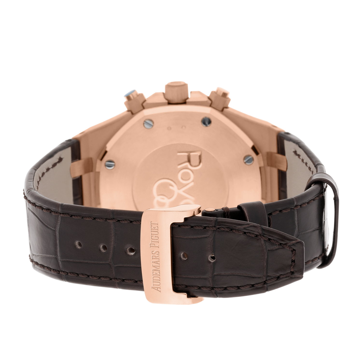 Audemars Piguet Royal Oak Chronograph 26331OR.OO.D821CR.01 Chocolate Dial Brown Leather Rose Gold Watch