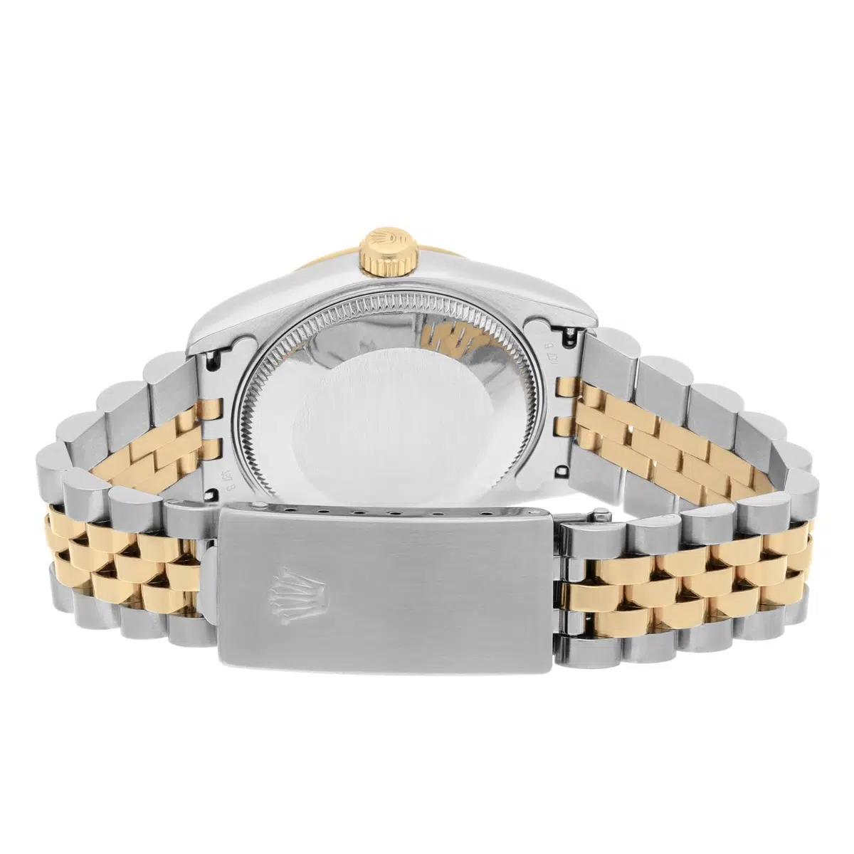 Rolex Datejust 31mm 68273 Champagne Houndstooth Diamond Dial Two Tone Watch Circa 1993 – image 8